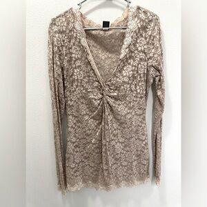 Victoria’s Secret Moda International Lace Sheer Top